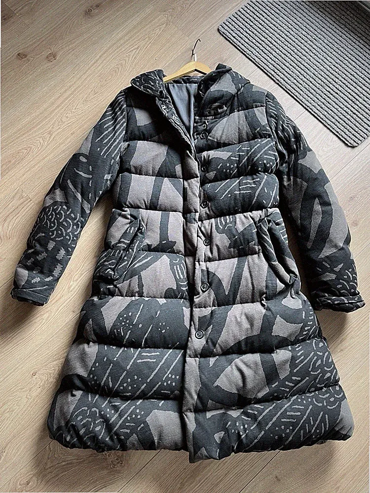 🧥 Khakifarbener Winter-Daunenmantel 🧥