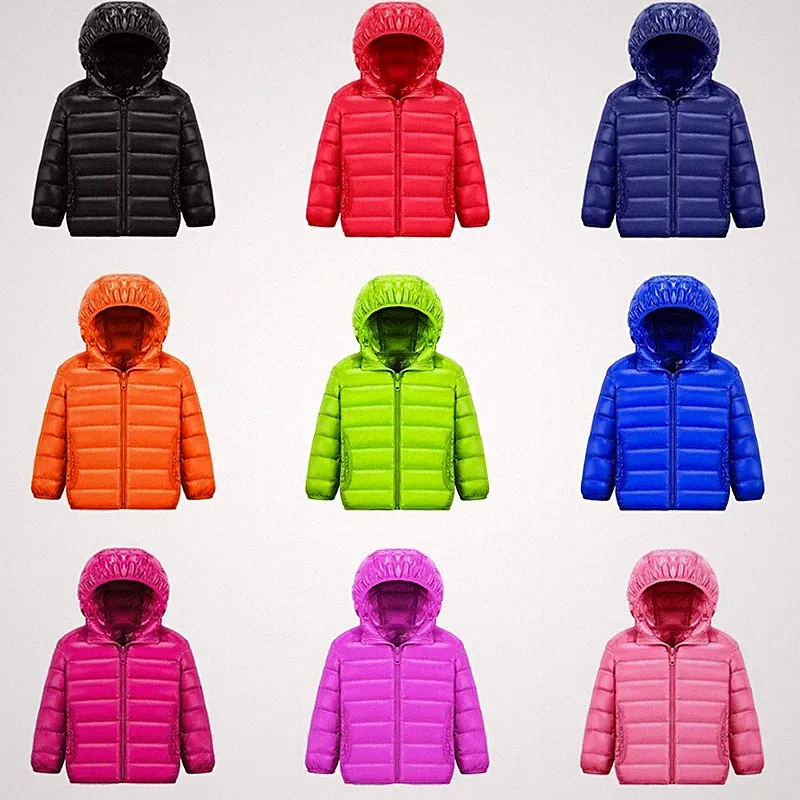 Kinder Jungen Mädchen Daunenjacke Kapuze Steppjacke Leicht Warm Winter Gefüttert