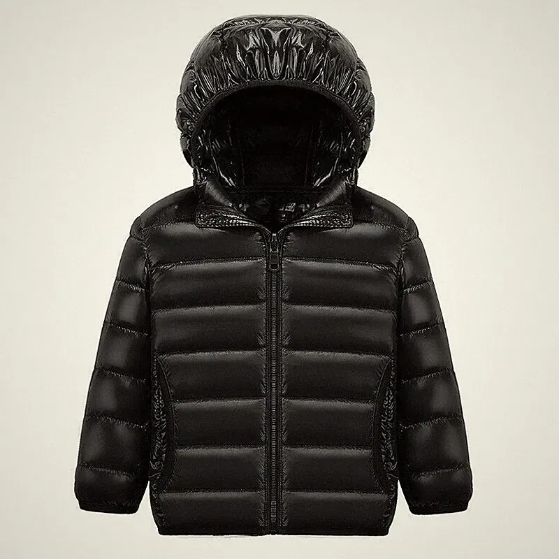 Kinder Jungen Mädchen Daunenjacke mit Kapuze Steppjacke Leicht Winter Gefüttert