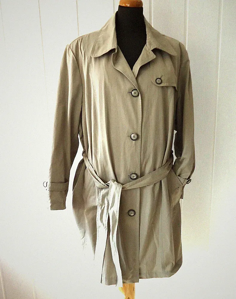 KjBRAND TRENCHCOAT, beige, Sommer-Kurzmantel, Schulter-Innenfutter Gr.54 Nr.543