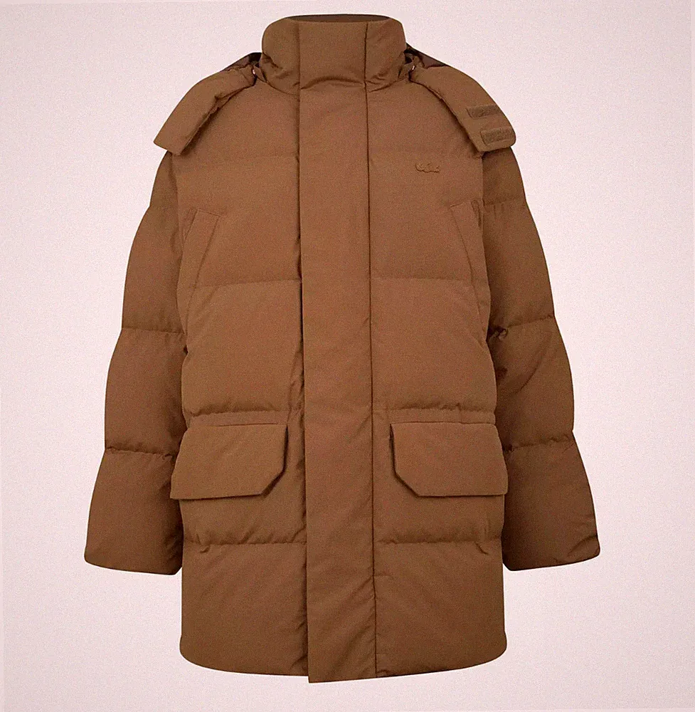 LACOSTE Unisex Daunenmantel GR:54 & GR:56 Marron- NEU mit Etikett
