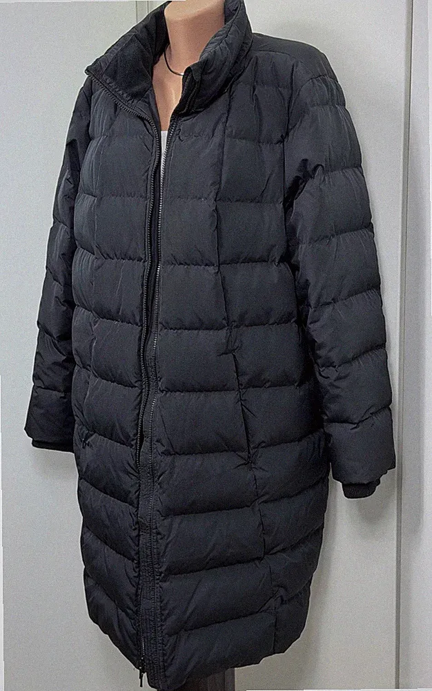 Lands' End Daunenmantel, mollig warm für Damen, Größe 52/54, schwarz, neuwertig