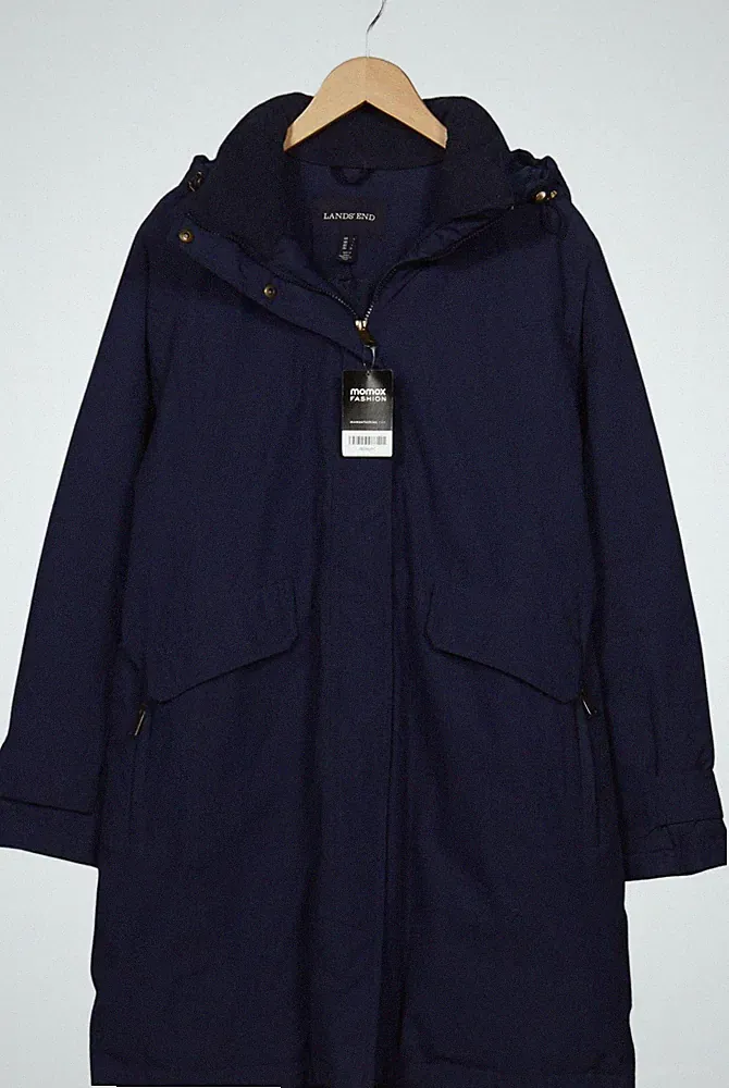 Lands End Jacke Damen Anorak Jacket Kurzmantel Gr. L Daunen Marineblau #xp3quhc