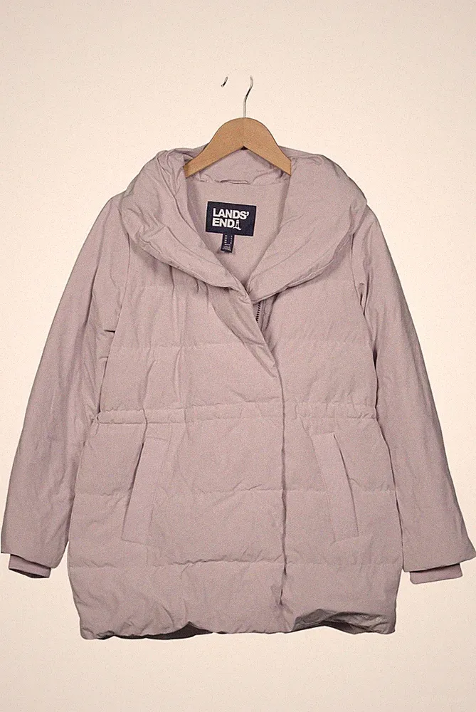 Lands End Mantel Damen Jacke Parka Gr. S Daunen Flieder #9hebt9c