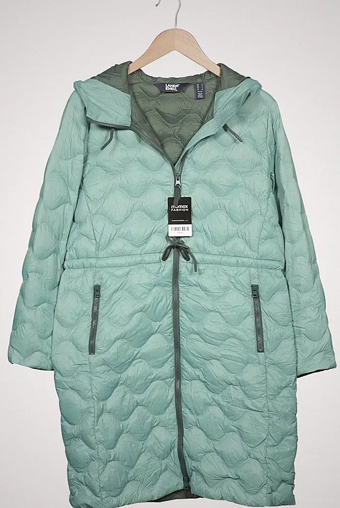 Lands End Mantel Damen Jacke Parka Gr. S Daunen Hellgrün #lv99lp3