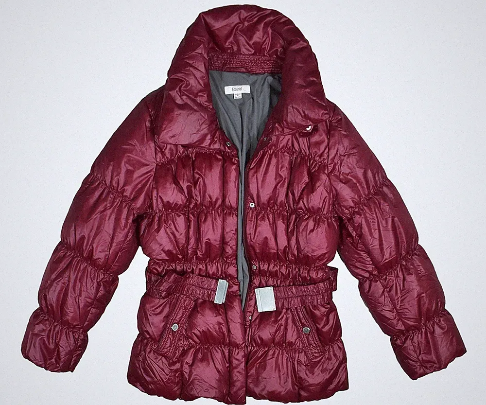 LAUREL Maroon Kurzer Daunenmantel für Damen 38