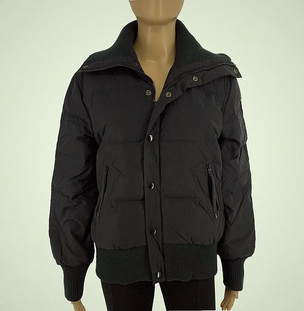 Levi's Damen Schwarze Baumwollmischung Daunen Bomberjacke Kurzmantel L
