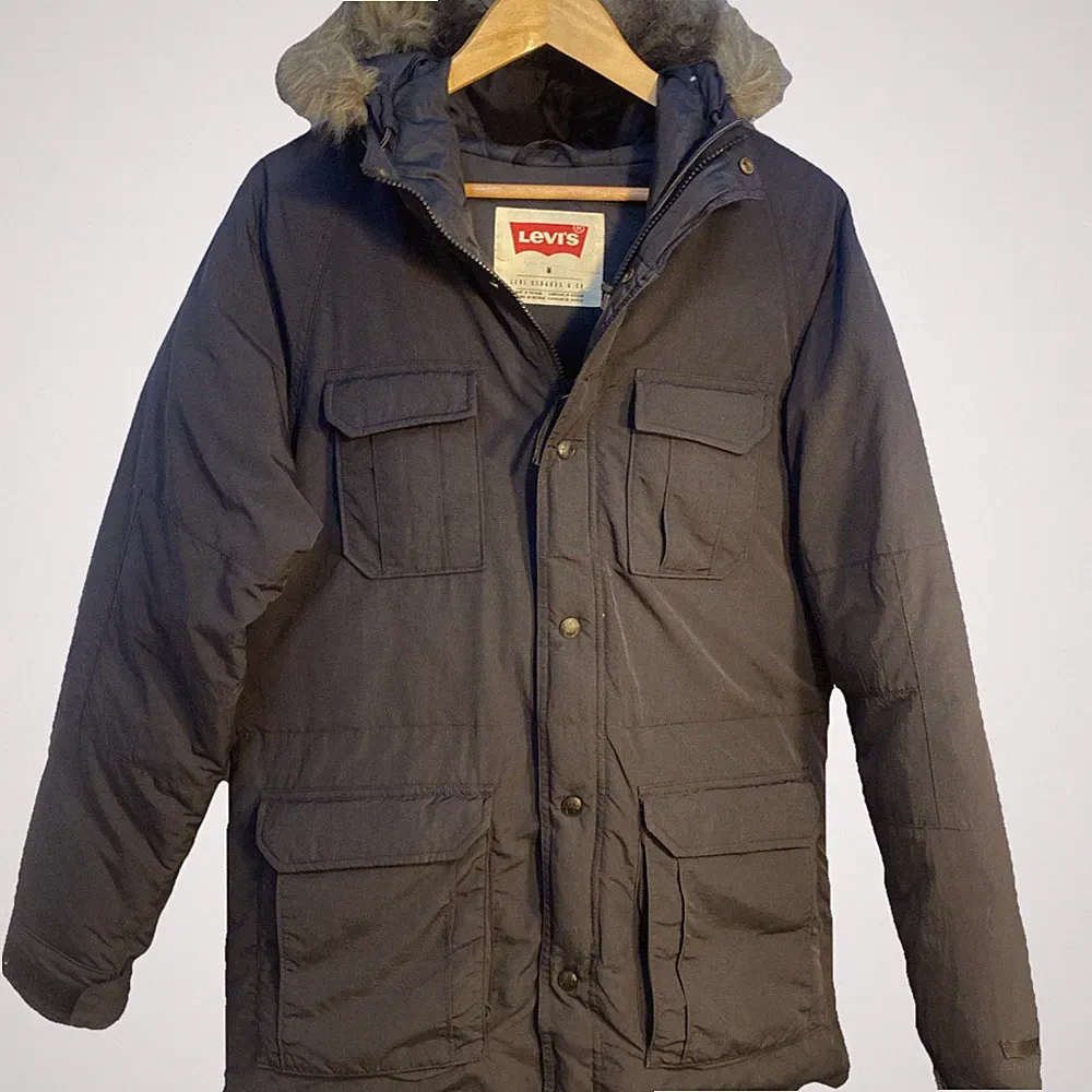 LEVI'S STRAUSS & CO Herren Daunen Kapuzenparka Jacke Mantel Größe M
