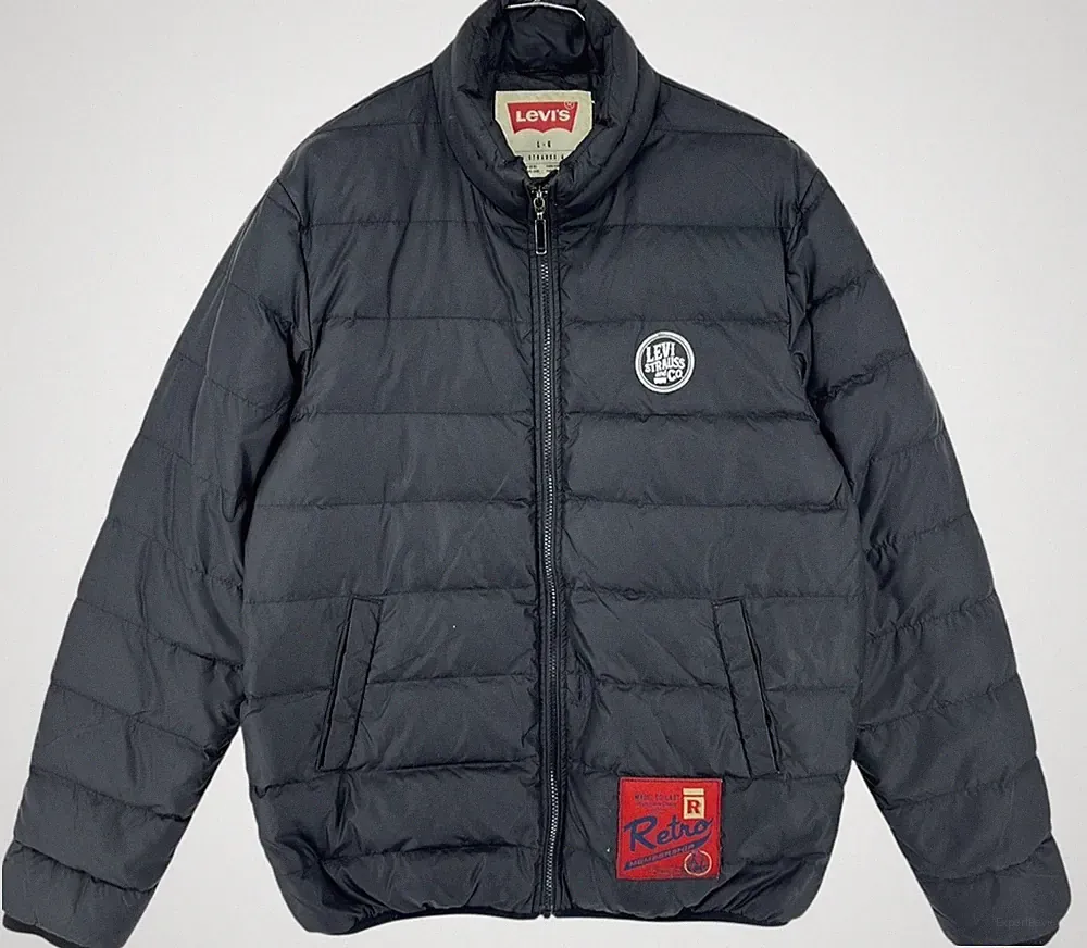 LEVI'S STRAUSS & CO Herren Daunenjacke Mantel Schwarz Größe L