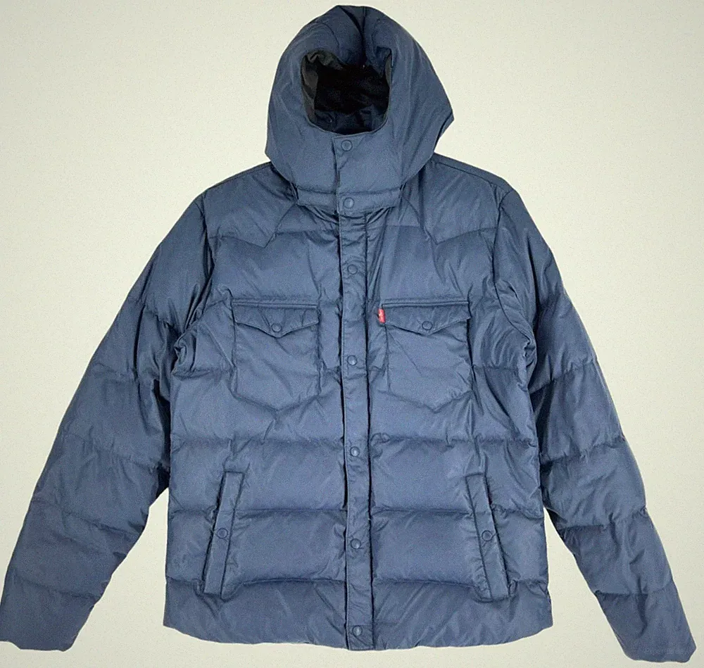 LEVI'S STRAUSS & CO Herren Kapuzen 600 Voll Leistungs Daunenjacke Mantel Größe M