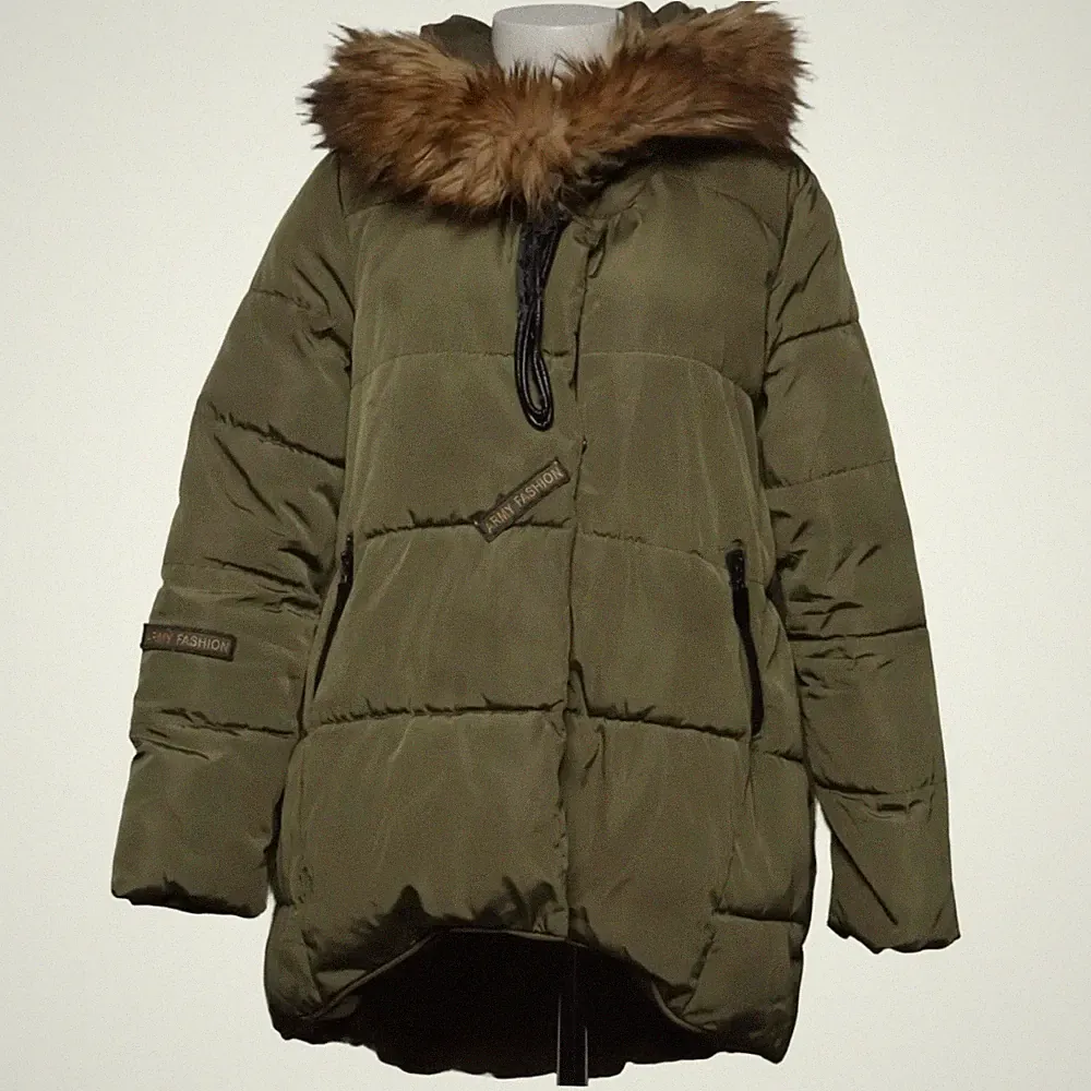 Ling Lang, Wintermantel, Damen, Größe: 2XL, Grün, Daune/Polyester #vdN