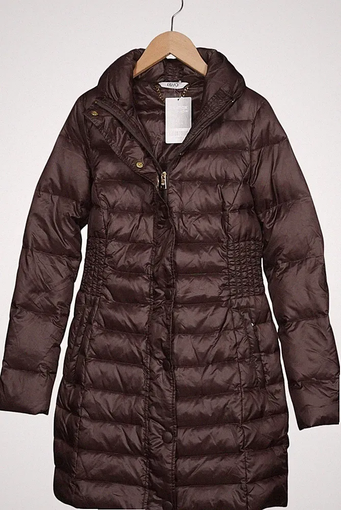 Liu Jo Jeans Mantel Damen Jacke Parka Gr. EU 32 (IT 38) Daunen Braun #3d494t9