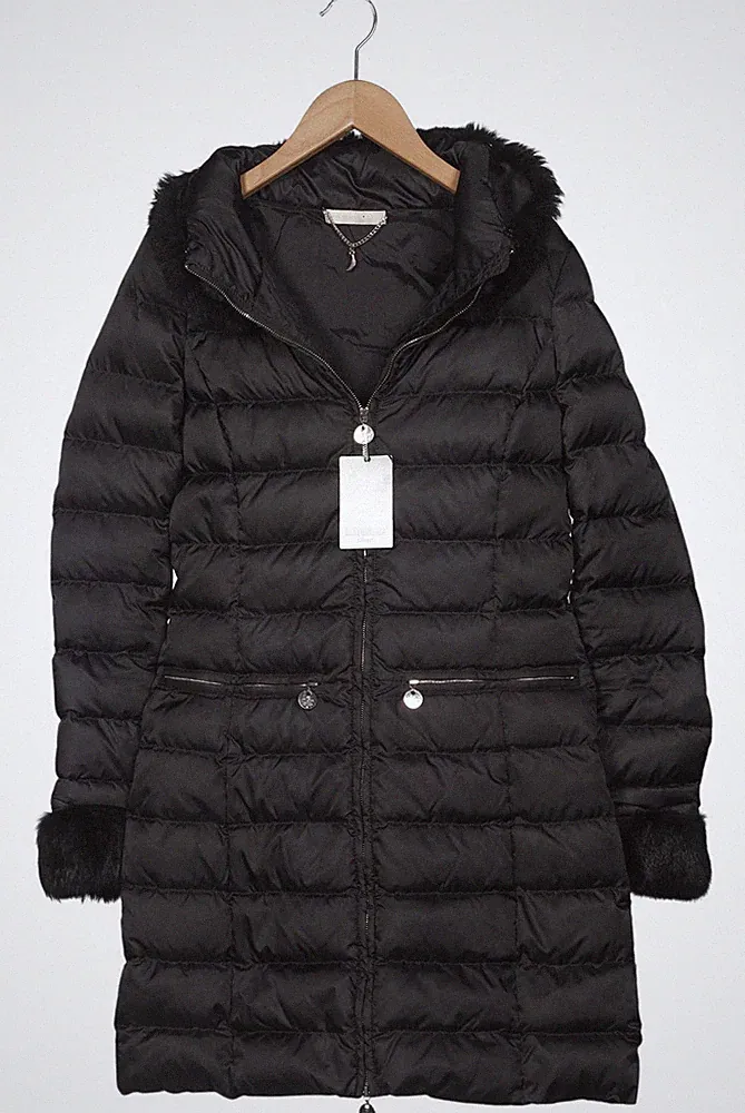 LIU JO Mantel Damen Jacke Parka Gr. EU 32 (IT 38) Daunen Schwarz #hafzqah