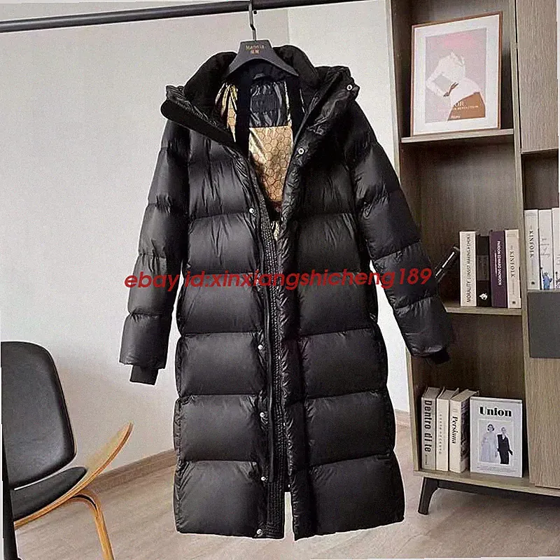 Luxus Damen Herren Winter mantel Echt Daunenjacke 90%Entendaunen Warm Lang Parka