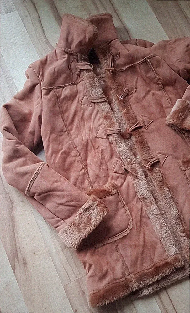 Mädchen Jacke Mantel 14 J. Größe S 34 36 in Camel Top Zustand warm
