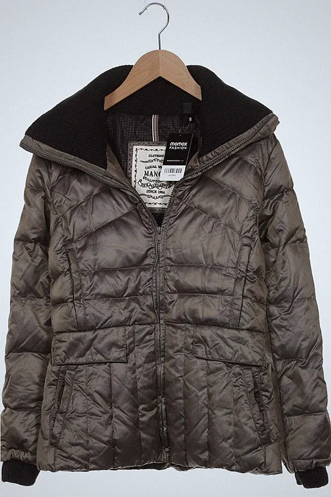MANGO Jacke Damen Anorak Jacket Kurzmantel Gr. XS Daunen Grau #c4htdxg