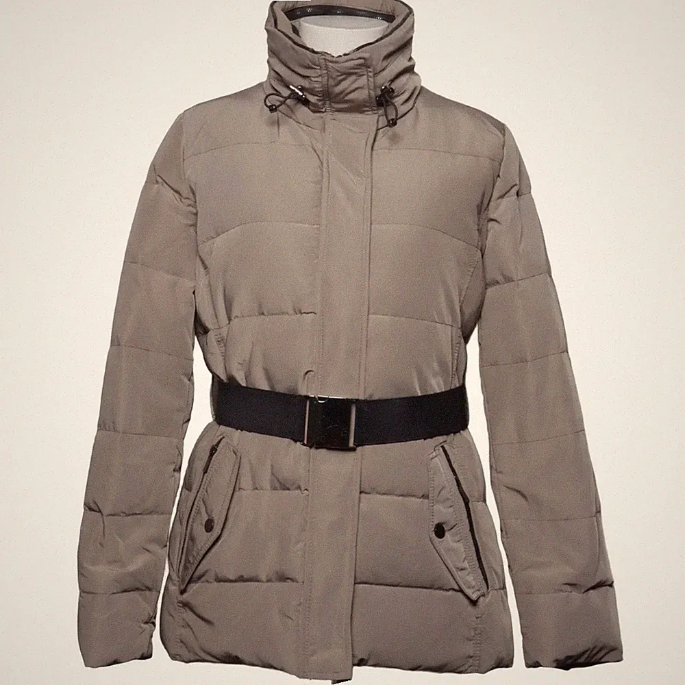 Mango Suit, Daunenmantel, Damen, Größe: M, Beige, Daune/Feder/Polyester #eqs