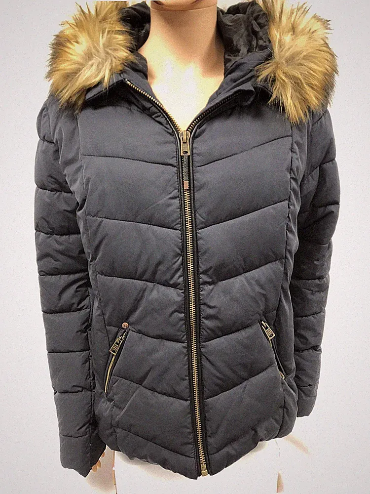 Mantel Daunenjacke Frauen Garciajean refI50101 100% Poly Größe XL Schwarze Farbe