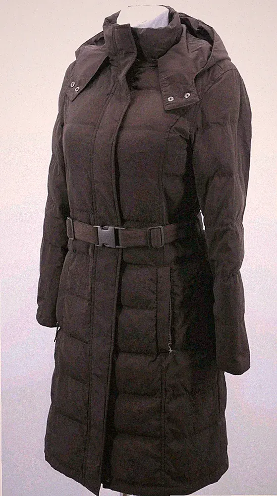 Fleece Langer Daunenmantel