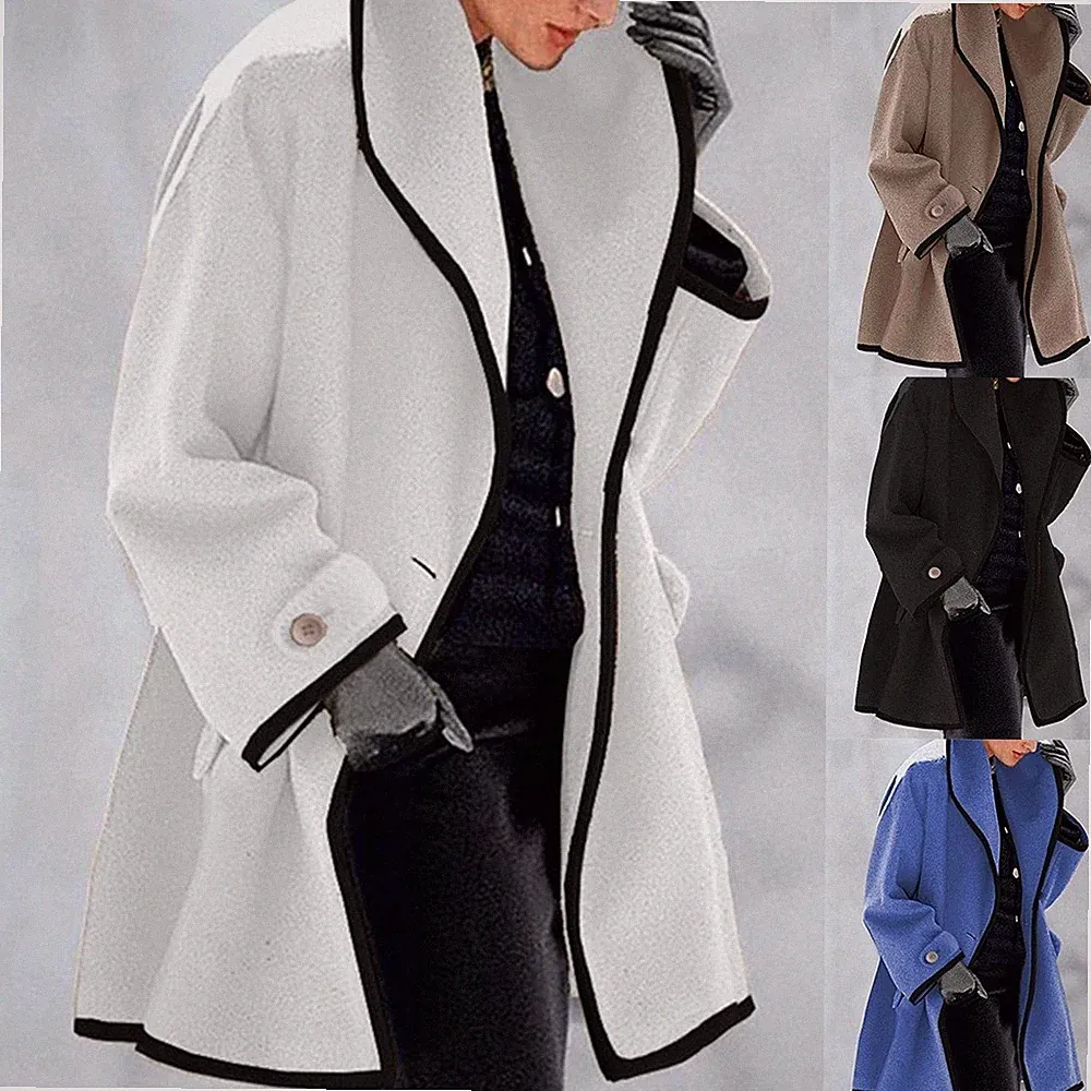 Mantel locker formell Party Daunen Winter Trenchcoat Damen lang Mantel Oberbekle