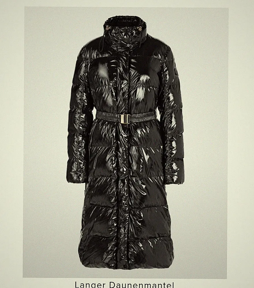 Marc Cain Damen Daunenmantel – schwarz glänzend – Größe N3 – NEU