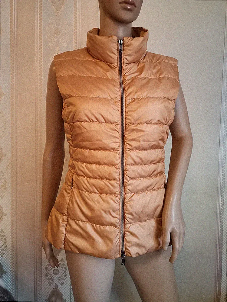 Marc Cain Daunenweste WESTE Daunen wie NEU Kupfer Metallic N2 36 S Jacke JACKET