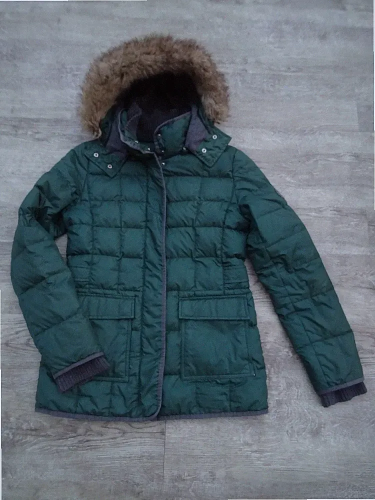 Marc O`Polo Damen Daunen Jacke Winterjacke Steppmantel Gr. 38 Daunenjacke Grün