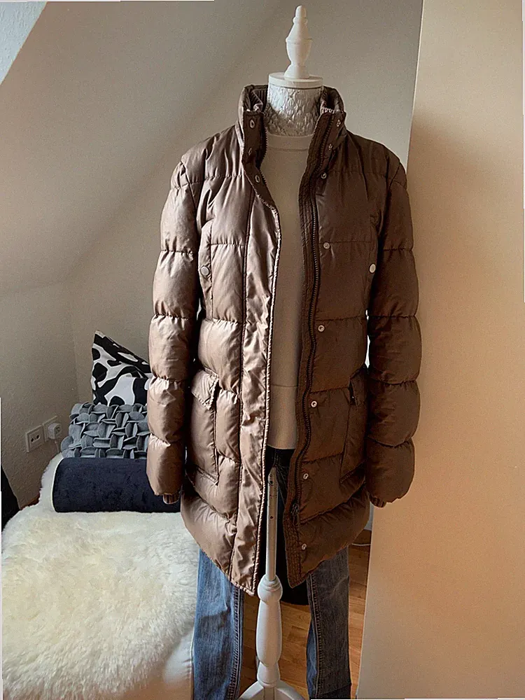 Marc O`Polo Damen Mädchen Daunen Winter Stepp Jacke Kurz Mantel Braun Gr. 36 S