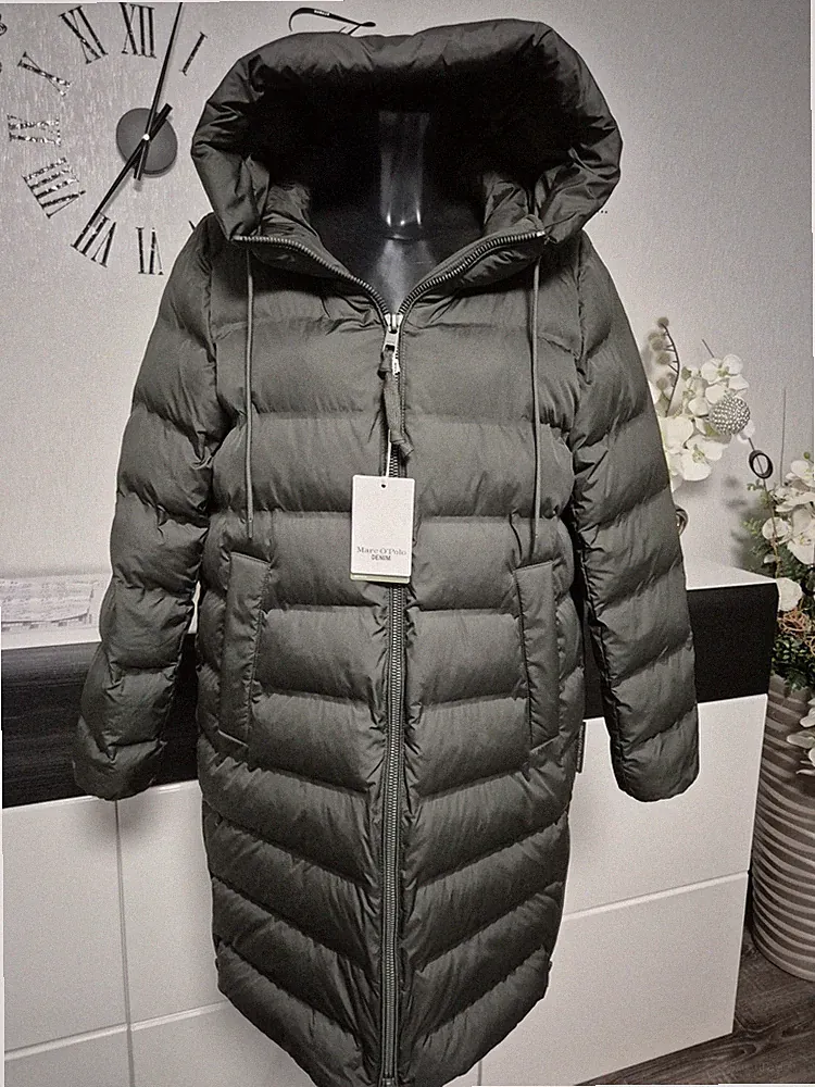 Marc O'Polo Damen Wintermantel Puffermantel Steppmantel Gr. S khaki Neu