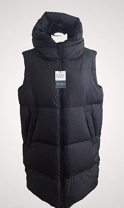 Marc O'Polo Daunen Weste Mantel Gr. 42 black schwarz