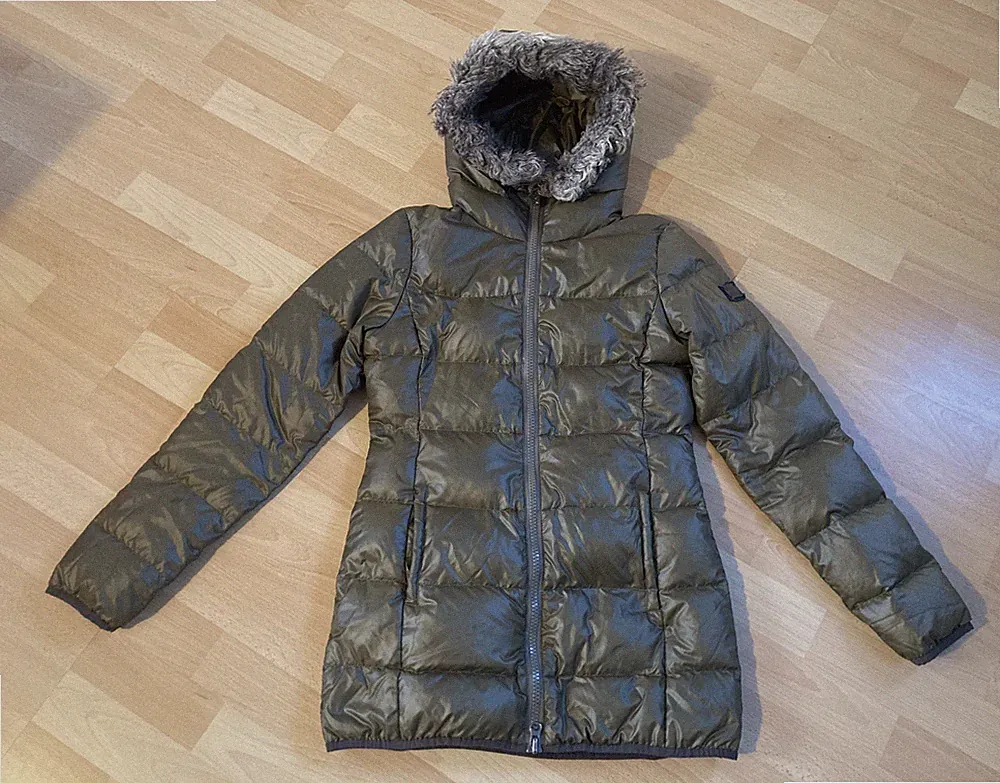 MARC O`POLO Daunenjacke/-kurzmantel Wintermantel Damen olivgrün Kapuze, Gr. 34