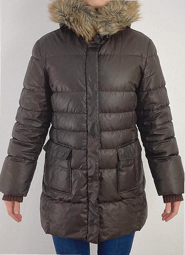 Marc O'Polo Daunenmantel Jacke Damen Gr.36 (wie 38) Wintermantel Braun 134236