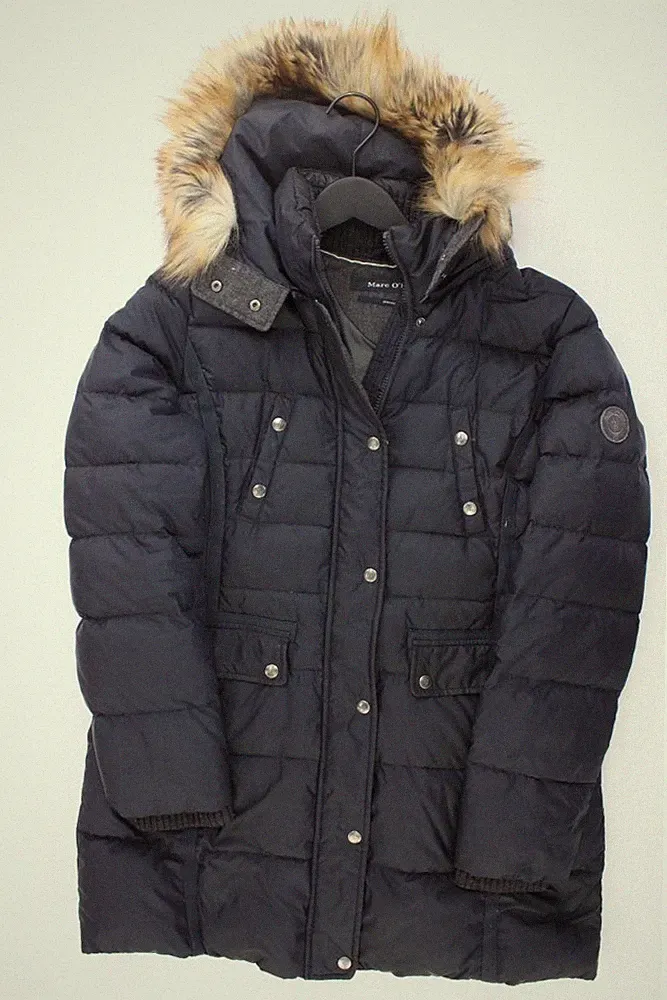 ✅ Marc O'Polo Daunenmantel Slim Mantel für Damen Gr. 40, M blau aus Polyamid ✅
