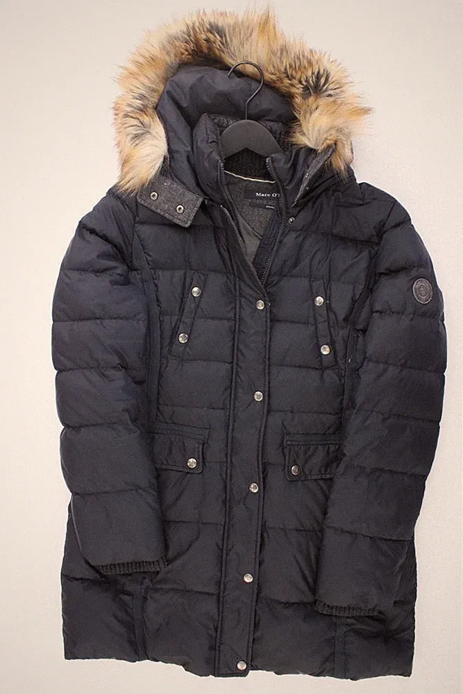 ✅ Marc O'Polo Daunenmantel Slim Mantel für Damen Gr. 40, M blau aus Polyamid ✅