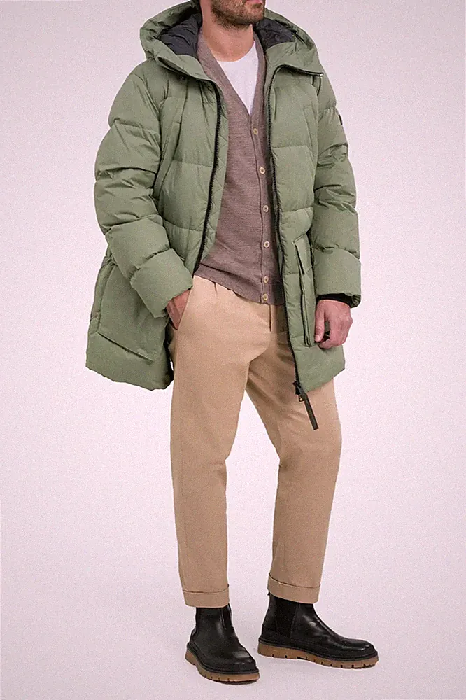 MARC O'POLO Herren Daunen Jacke Daunenmantel Winter Steppmäntel Grün Gr.XL
