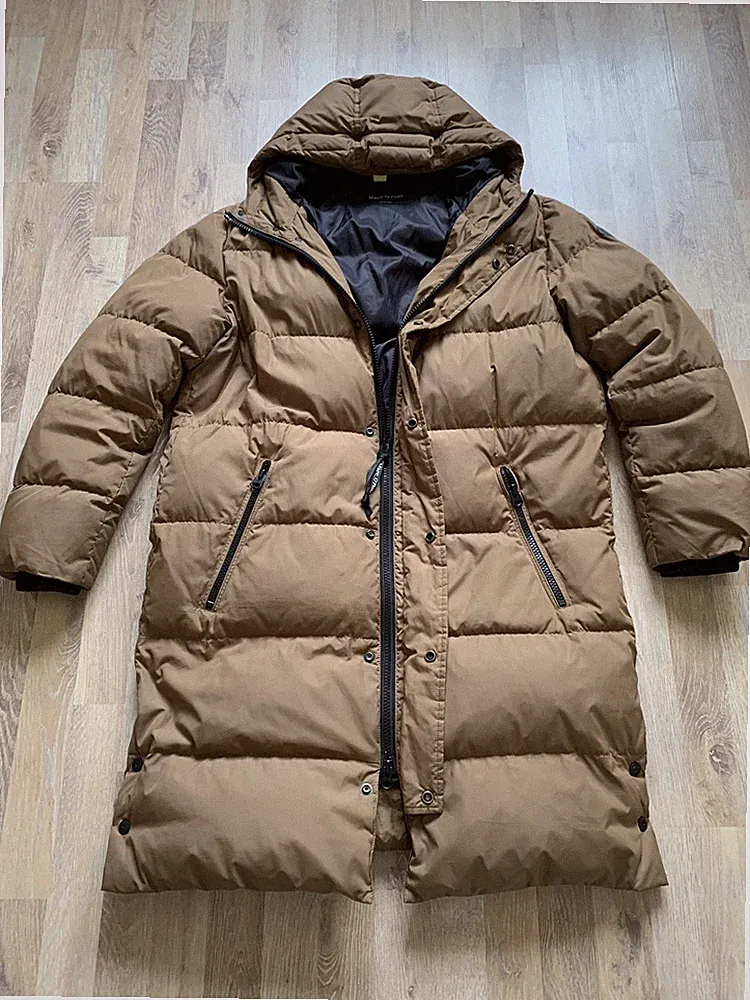 daunenmantel lang herren marco polo