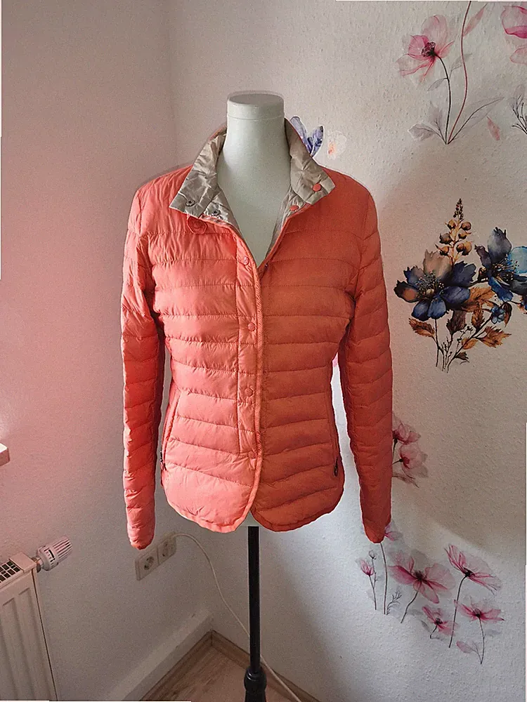 Marc O Polo Jacke Damen Anorak Jacket Kurzmantel Gr. EU 38 Daunen orange