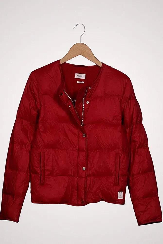 Marc O Polo Jacke Damen Anorak Jacket Kurzmantel Gr. XS Daunen Rot #tz45u82
