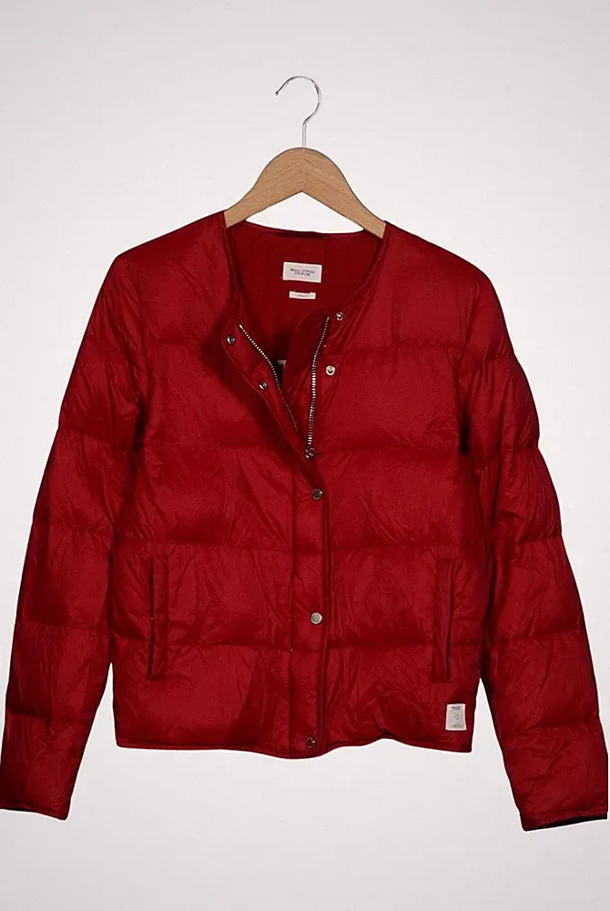 Marc O Polo Jacke Damen Anorak Jacket Kurzmantel Gr. XS Daunen Rot #tz45u82