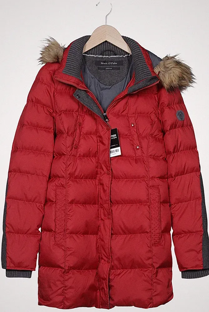 Marc O Polo Mantel Damen Jacke Parka Gr. 36 Wolle Baumwolle Daunen Rot #r3paxbu