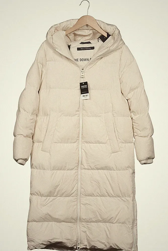 Marc O Polo Mantel Damen Jacke Parka Gr. EU 36 Wolle Daunen Cremeweiß #677knuz