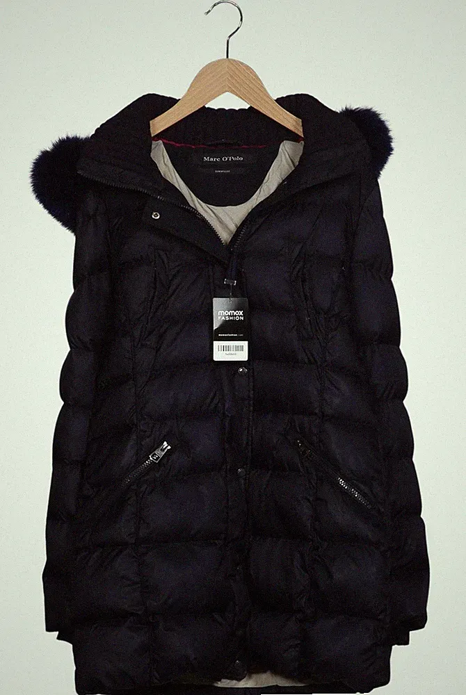 Marc O Polo Mantel Damen Jacke Parka Gr. EU 36 Wolle Daunen Marineblau #8kbyttz
