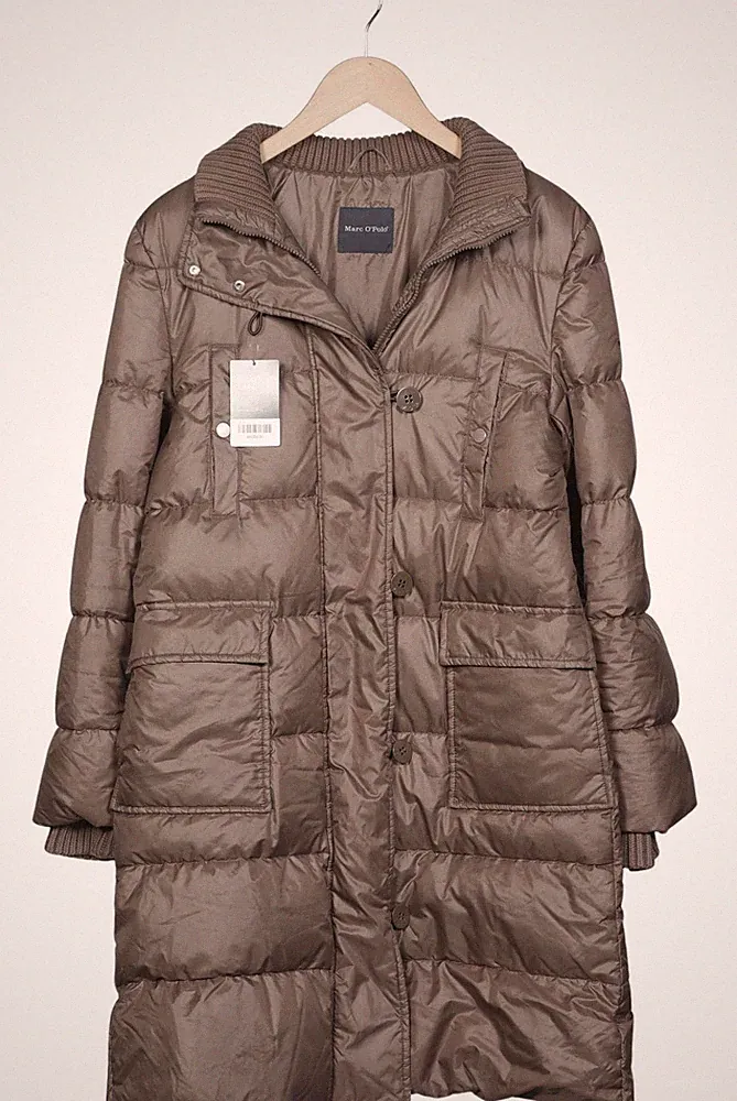 Marc O Polo Mantel Damen Jacke Parka Gr. EU 40 Daunen Baumwolle Braun #bt9xoih
