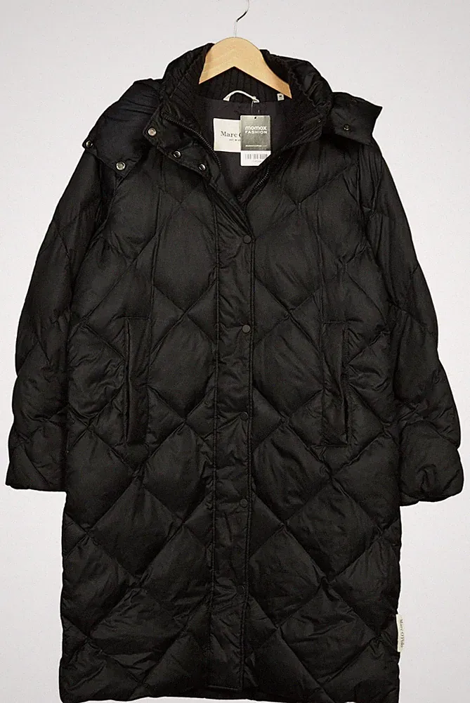 Marc O Polo Mantel Damen Jacke Parka Gr. EU 40 Wolle Daunen Schwarz #4t2q6nr