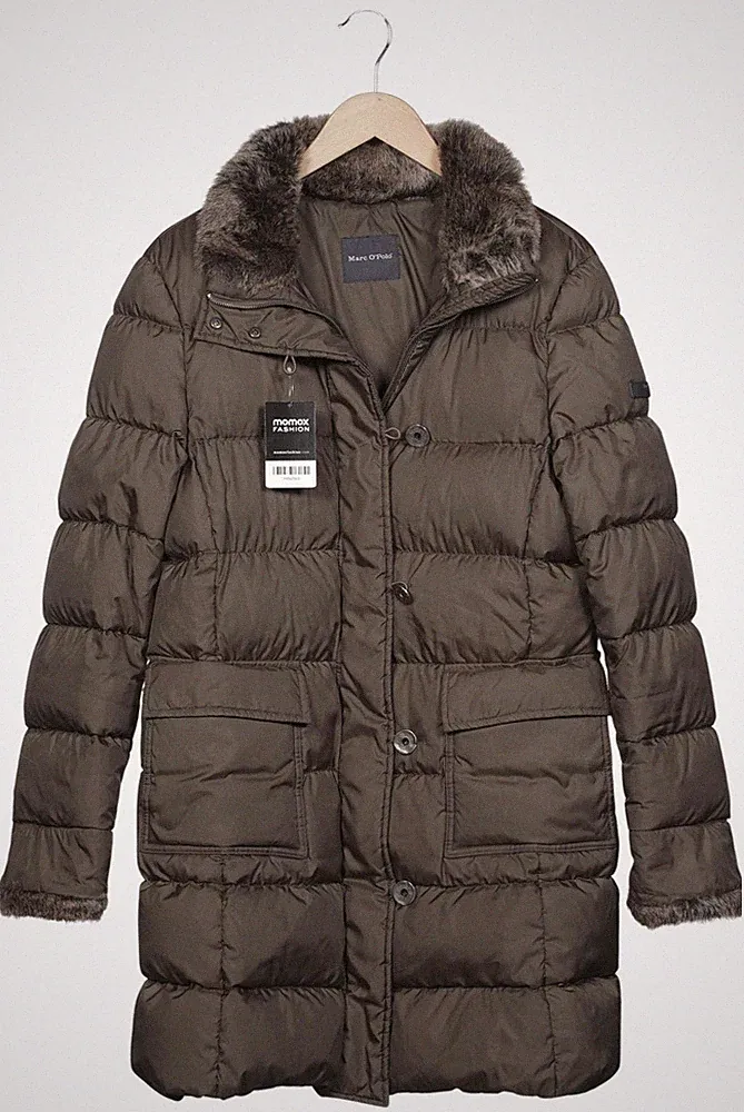 Marc O Polo Mantel Damen Jacke Parka Gr. EU 42 Daunen Baumwolle Braun #i2gpvf0