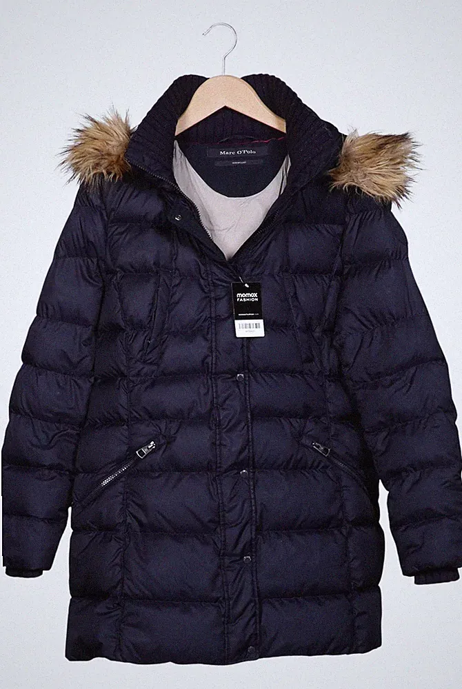 Marc O Polo Mantel Damen Jacke Parka Gr. EU 44 Wolle Daunen Marineblau #an9axcn