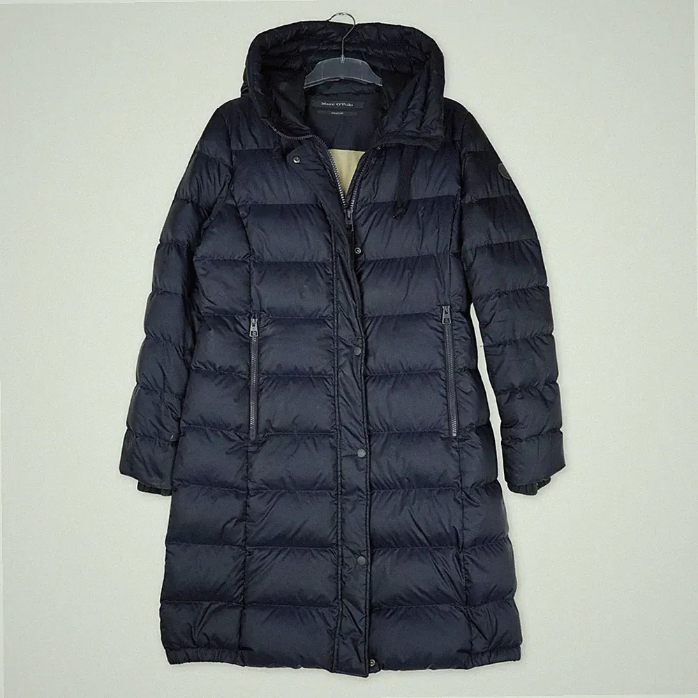 Marc O' Polo Puffermantel Damen Größe 40 dunkelblau 70% Daune 30% Federn Winter