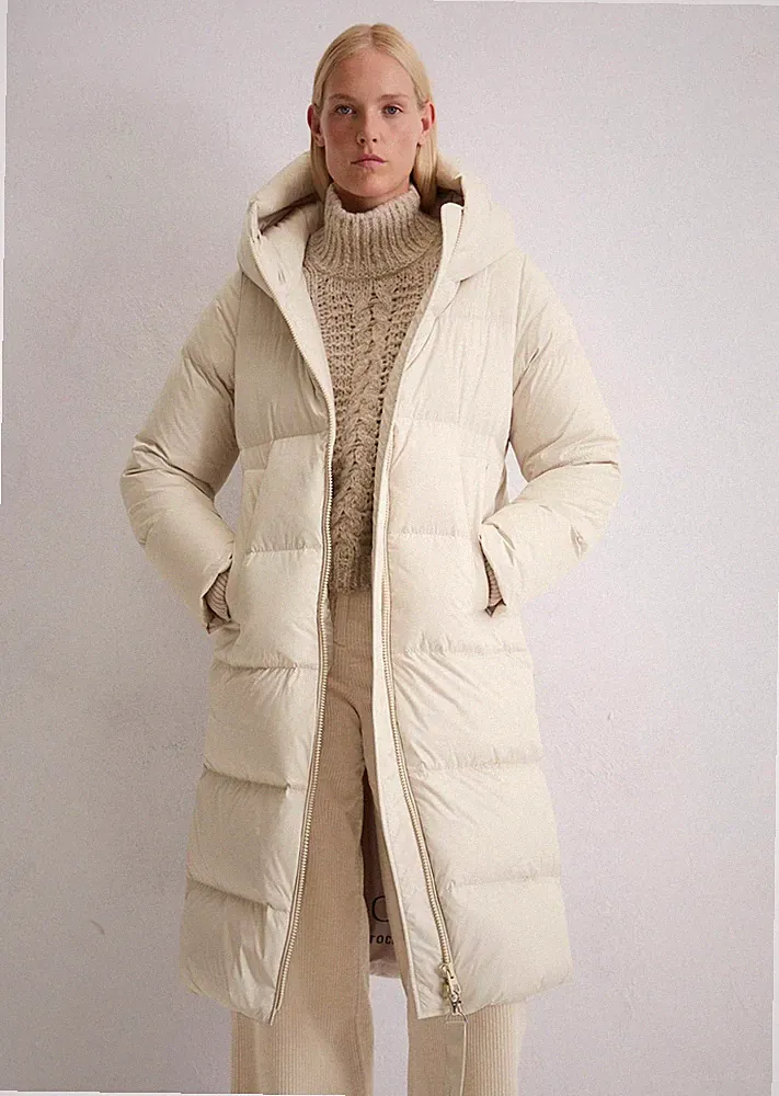 Marc O`Polo Wintermantel Daunenmantel Lang Gr. 44/46 EU beige KP 399 Euro/ NEU