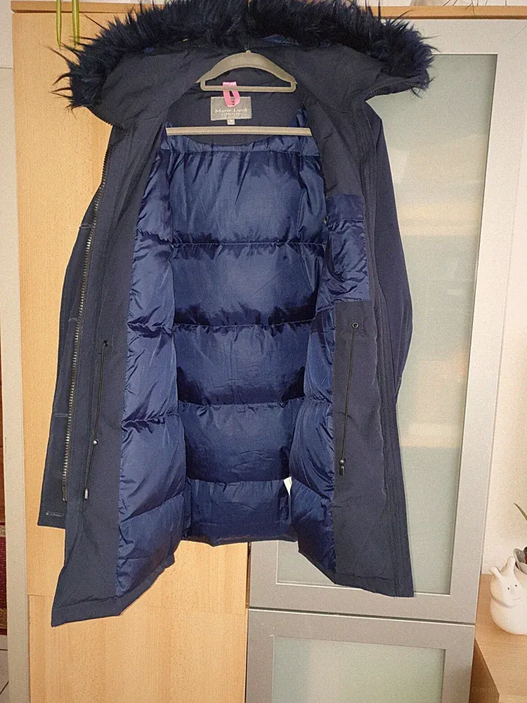 Marie Lund-Alexa warmen Daunen Wintermantel Parka Jacke Wasserdicht, Gr.S Blau