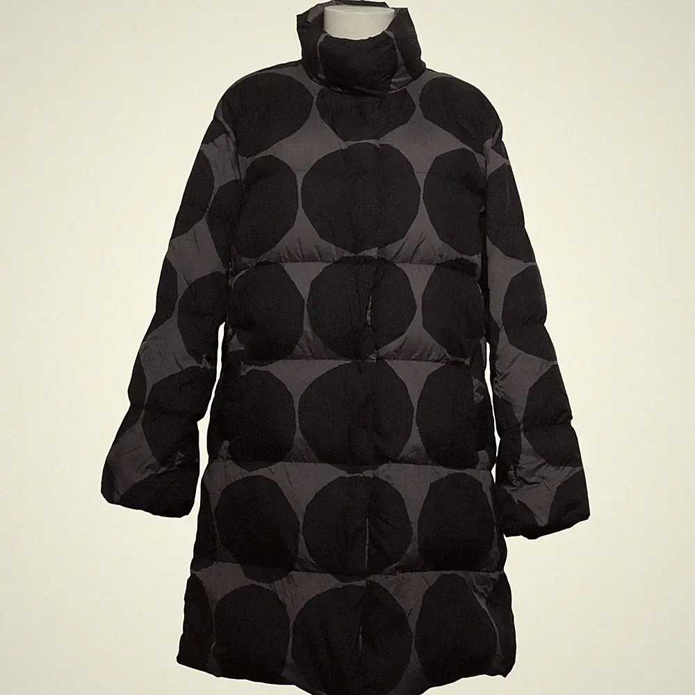 Marimekko x Uniqlo, Daunenmantel, Damen, Größe: M, Schwarz/Grau #MhW